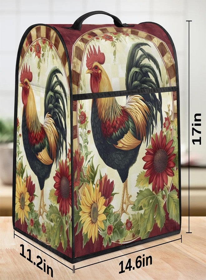 cfpolar Kitchen Aid Mixer Cover Compatible with 6-8 Quarts Rooster Sunflower Farmhouse Stand Mixer Cover Kitchen Aid Mixers Accessories Appliance Organizer Bag Dust Covers with Zipper Pocket - Image 3